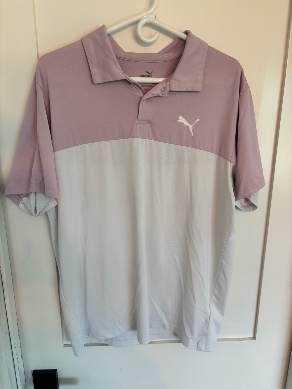 Puma Men’s Lavender and Light Gray Two-Tone Polo